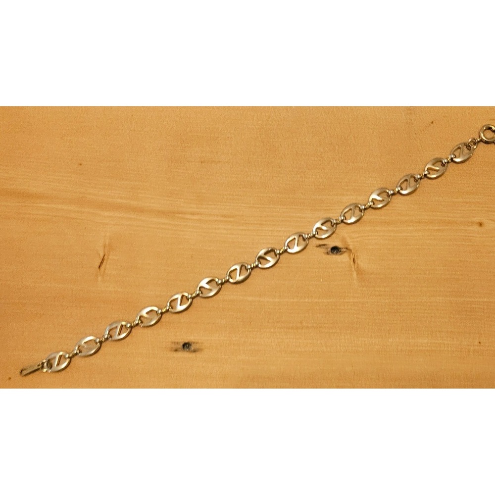 VINTAGE 7" Korea Silver‎ Tone Bracelet